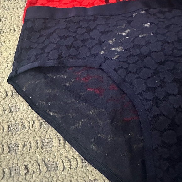 Aerie Lace Panties Lot of 3 Pair 2 Holiday & 1 Solid Size Small - Picture 5 of 5